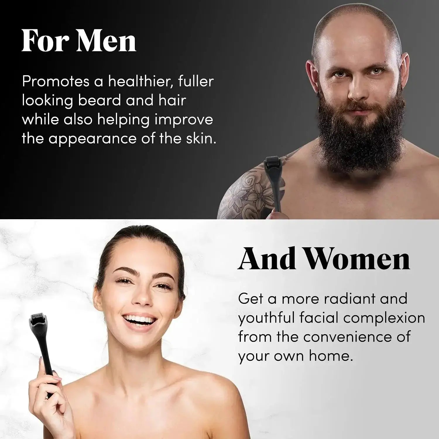 Derma Roller Kit Skin Beard And Hair Growth Titanium Needles