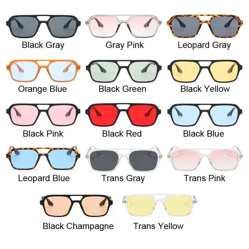 Designer Vintage Square Sunglasses for Women Luxury UV400