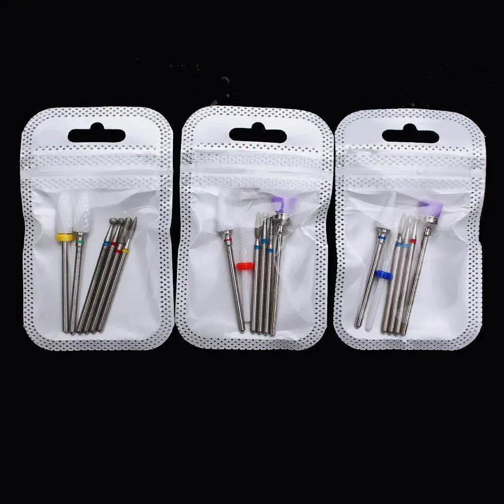 Diamond Ceramic Nail Drill Bits Set Electric Manicure Kit