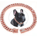 Diamond Dog Chain Cuban Collar - Luxury Pet Jewelry