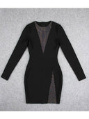 Diamond Evening Dress: Elegant Bandage Nightwear Dress