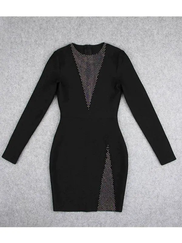 Diamond Evening Dress Elegant Bandage Nightwear Dress