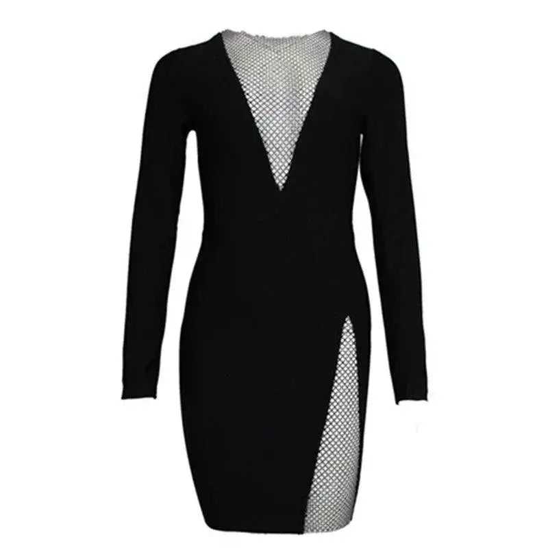 Diamond Evening Dress Elegant Bandage Nightwear Dress