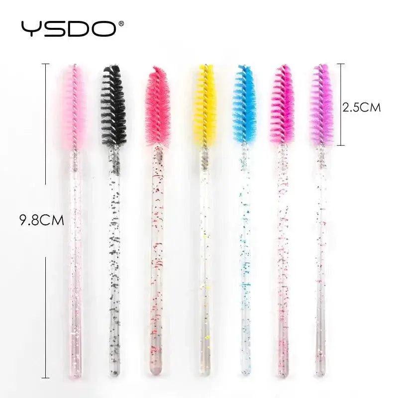 Diamond Eyelash Brush Set Sleek Portable Precision Tool