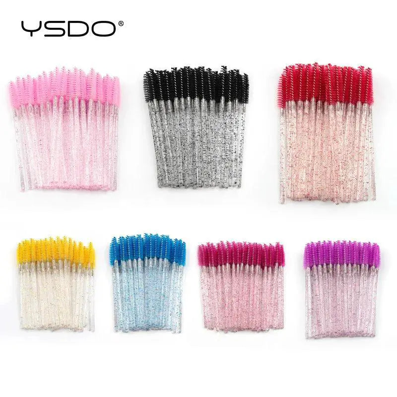 Diamond Eyelash Brush Set Sleek Portable Precision Tool