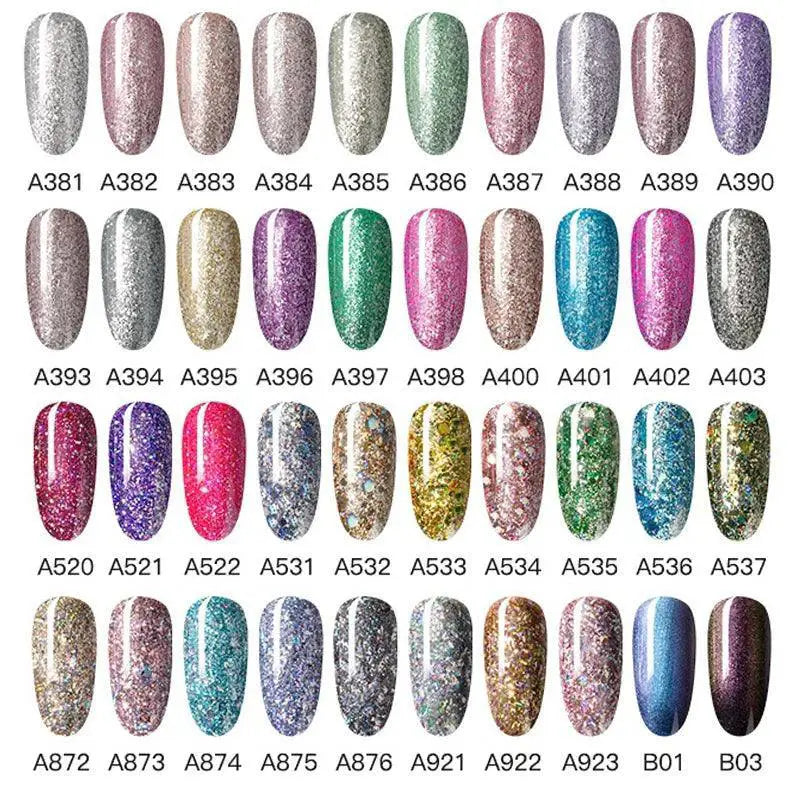 Diamond Glam Gel Nail Polish Kit For Luxe Nails 30 Days