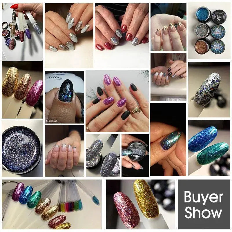 Diamond Glam Gel Nail Polish Kit For Luxe Nails 30 Days