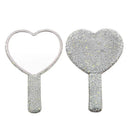 Compact Diamond Heart Mirror for Travel