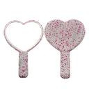 Compact Diamond Heart Mirror for Travel