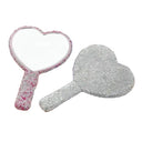 Compact Diamond Heart Mirror for Travel