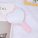 Compact Diamond Heart Mirror for Travel