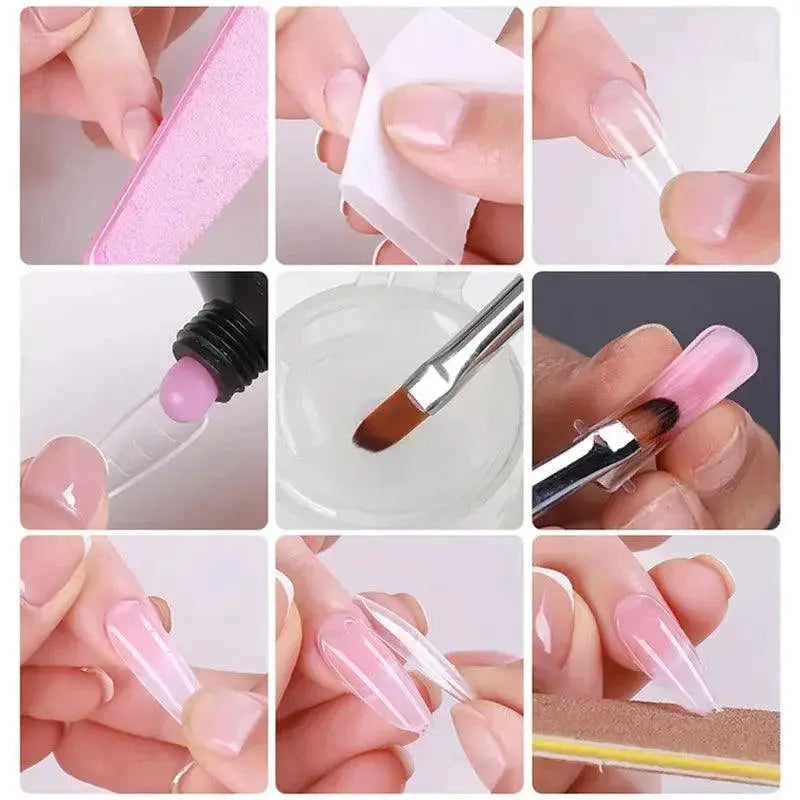 Diamond Shine Poly Gel Nail Kit With Camo Colors Accessories