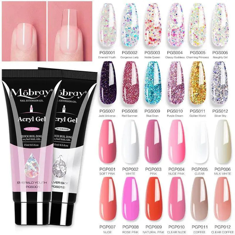 Diamond Shine Poly Gel Nail Kit With Camo Colors Accessories