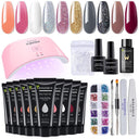 Diamond Shine Poly Gel Nail Kit with Camo Colors and Accessories