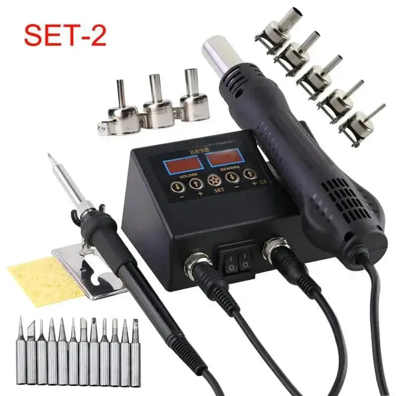 Digital Heat Gun Soldering Iron Dual Display Welding Tool