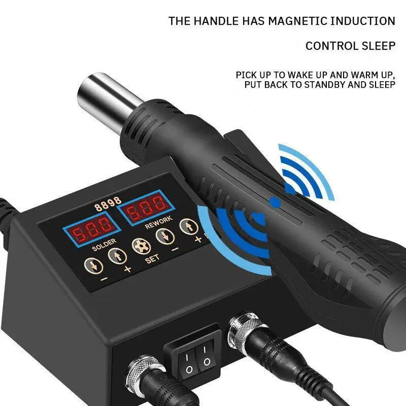 Digital Heat Gun Soldering Iron Dual Display Welding Tool