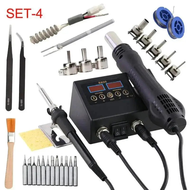 Digital Heat Gun Soldering Iron Dual Display Welding Tool
