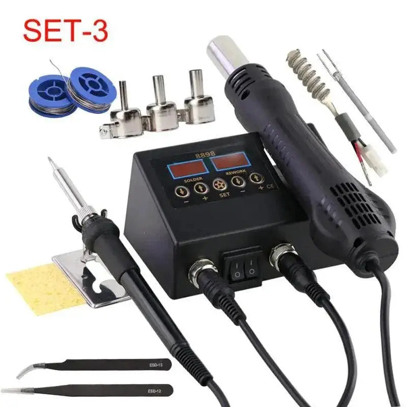 Digital Heat Gun Soldering Iron Dual Display Welding Tool