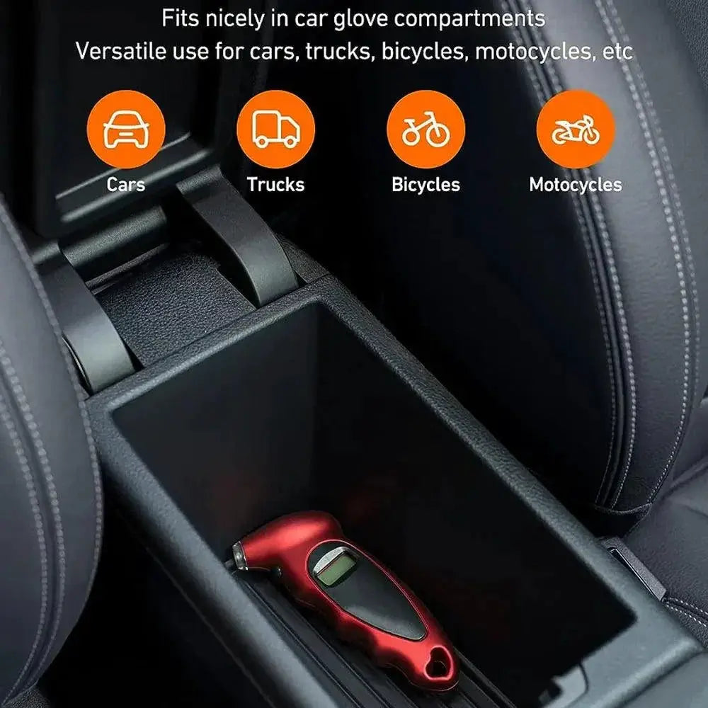 Digital Tire Gauge With Backlit LCD Quick Readings Non Slip