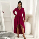 Dillamon European and American Women's Solid Color Lace Dress