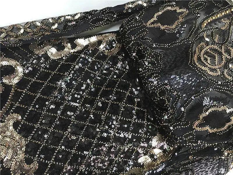 Dinner Party Chic Black Gold Two Piece Set For Glam Style