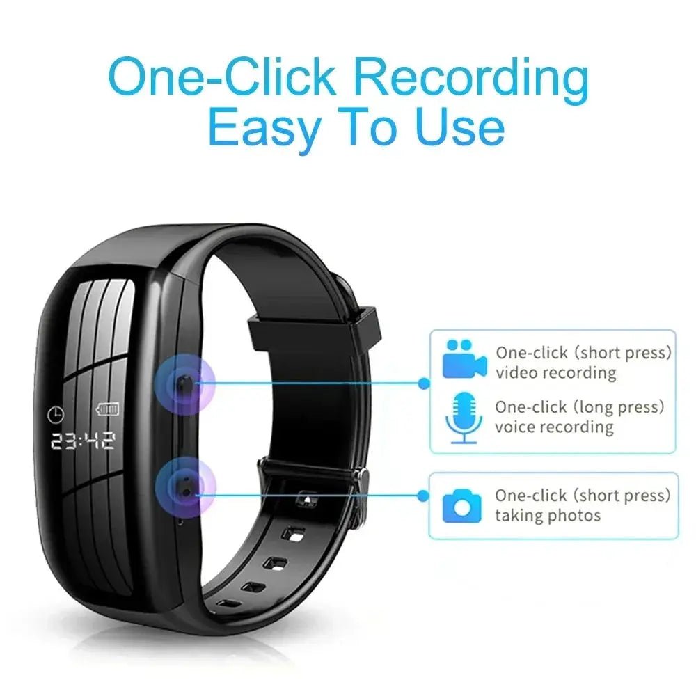 Discreet 1080P Mini Camera Watch Bracelet DVR For Secret Video Recording