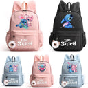 Disney Lilo & Stitch Unisex Backpack with Rabbit Ears Cute