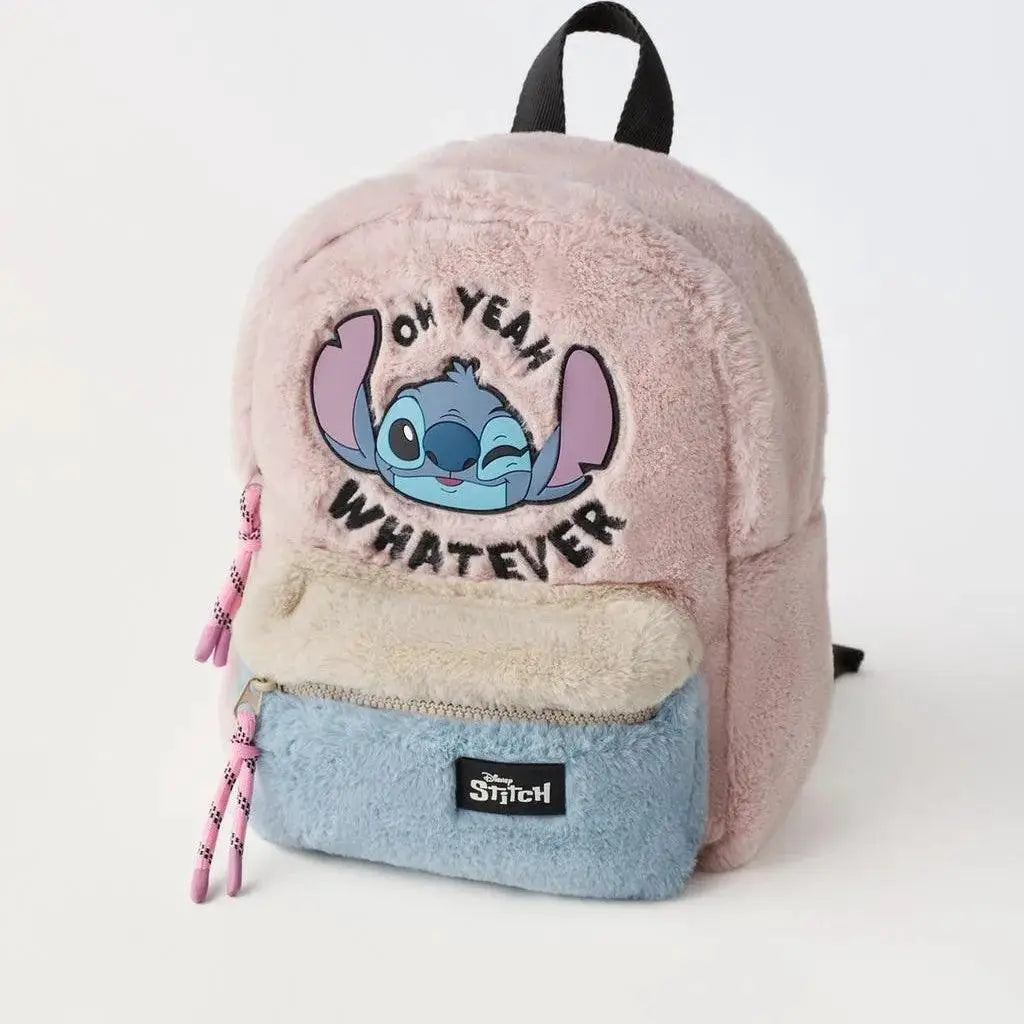 Disney Stitch Plush Backpack Kindergarten Schoolbag