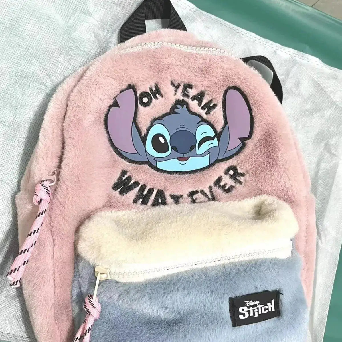 Disney Stitch Plush Backpack Kindergarten Schoolbag