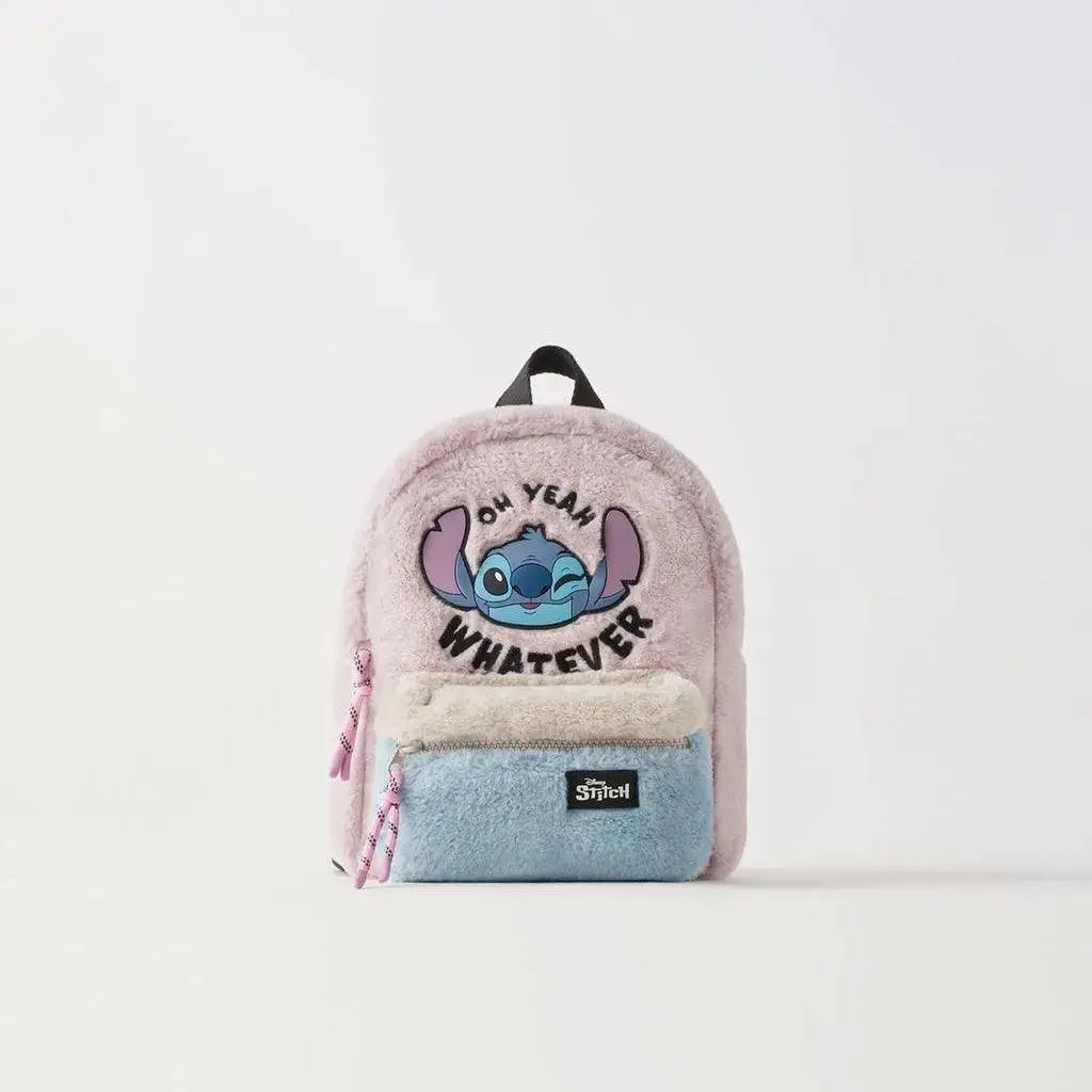 Disney Stitch Plush Backpack Kindergarten Schoolbag