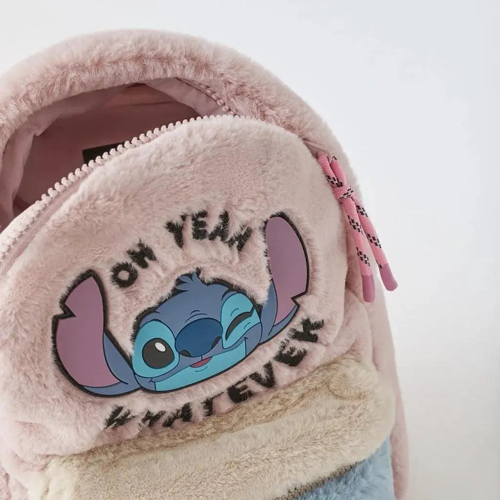 Disney Stitch Plush Backpack Kindergarten Schoolbag