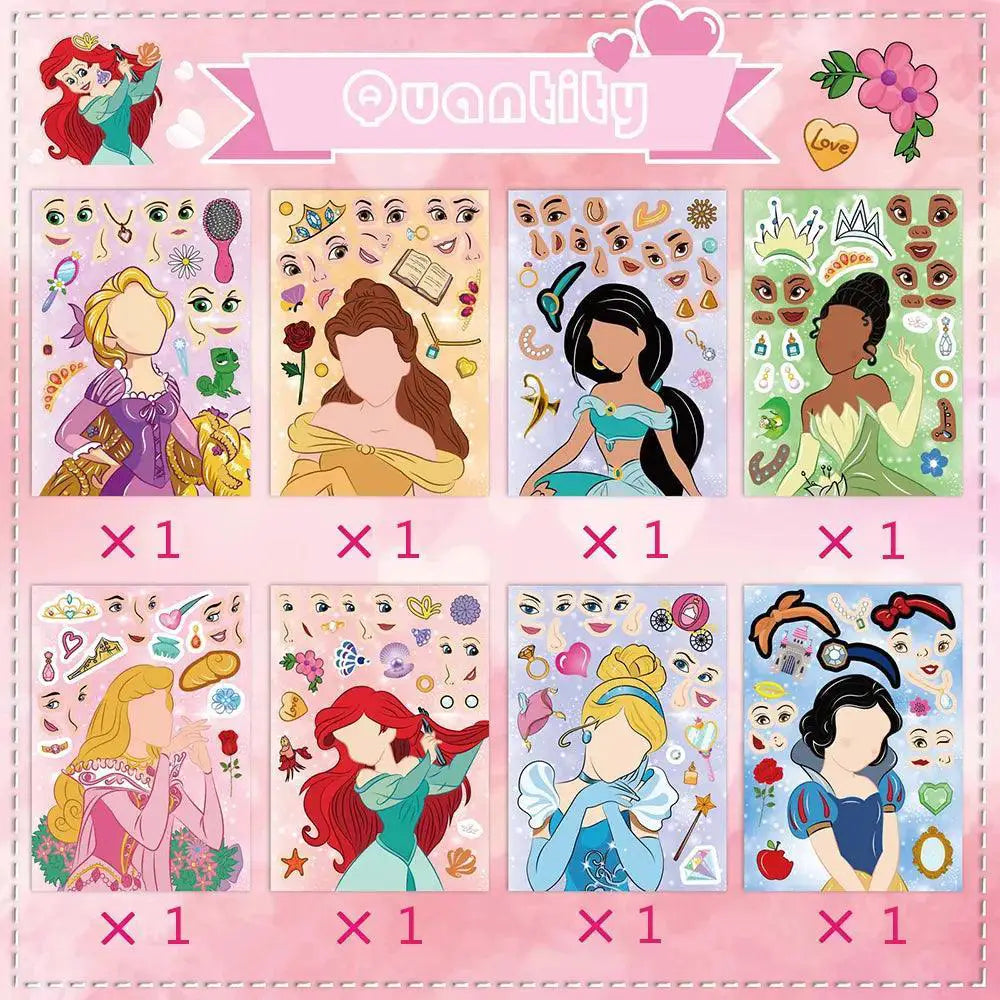 Disney Princess Puzzle Stickers Creative DIY Educational Toy