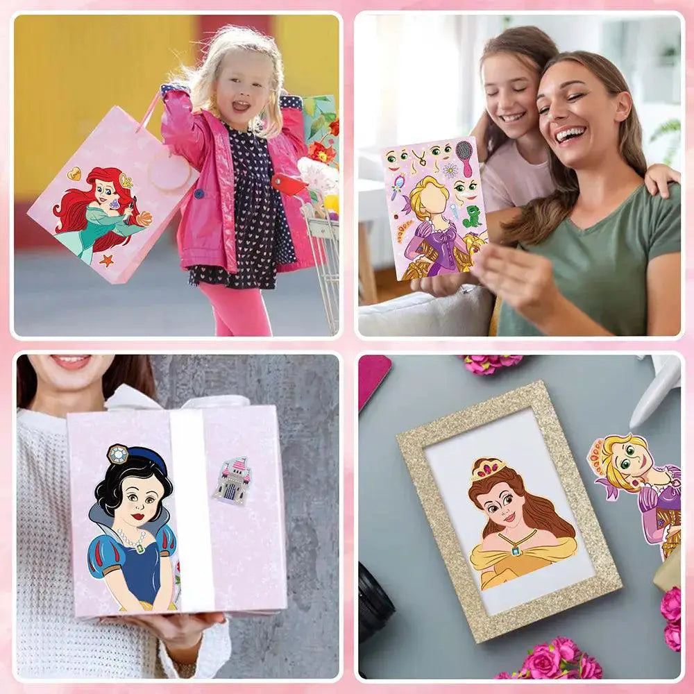 Disney Princess Puzzle Stickers Creative DIY Educational Toy