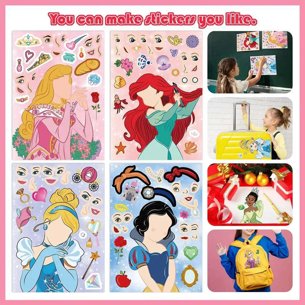 Disney Princess Puzzle Stickers Creative DIY Educational Toy