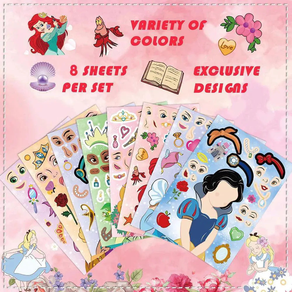 Disney Princess Puzzle Stickers Creative DIY Educational Toy