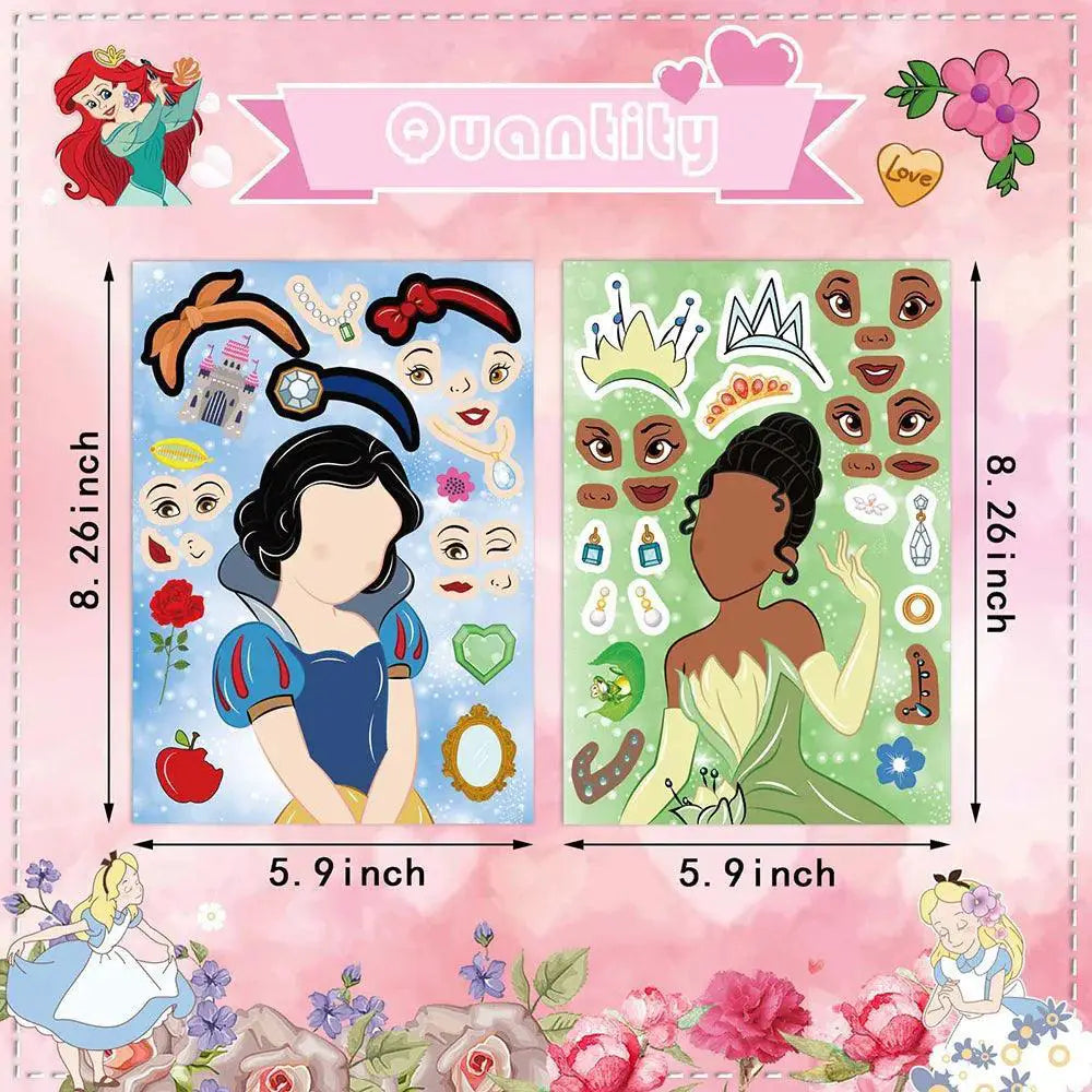 Disney Princess Puzzle Stickers Creative DIY Educational Toy