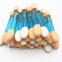 Disposable Dual Eyeshadow Brush Set with Sponge & Nylon Bristles