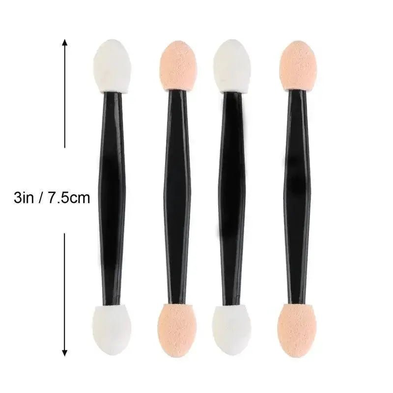Disposable Dual Eyeshadow Brush Set Sponge Nylon Bristles