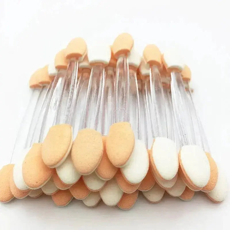 Disposable Dual Eyeshadow Brush Set Sponge Nylon Bristles