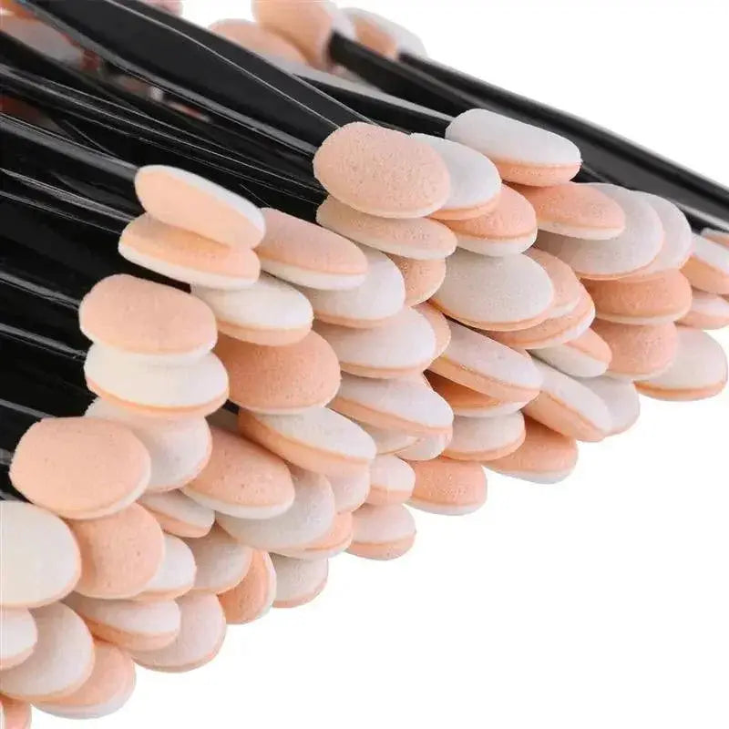 Disposable Dual Eyeshadow Brush Set Sponge Nylon Bristles