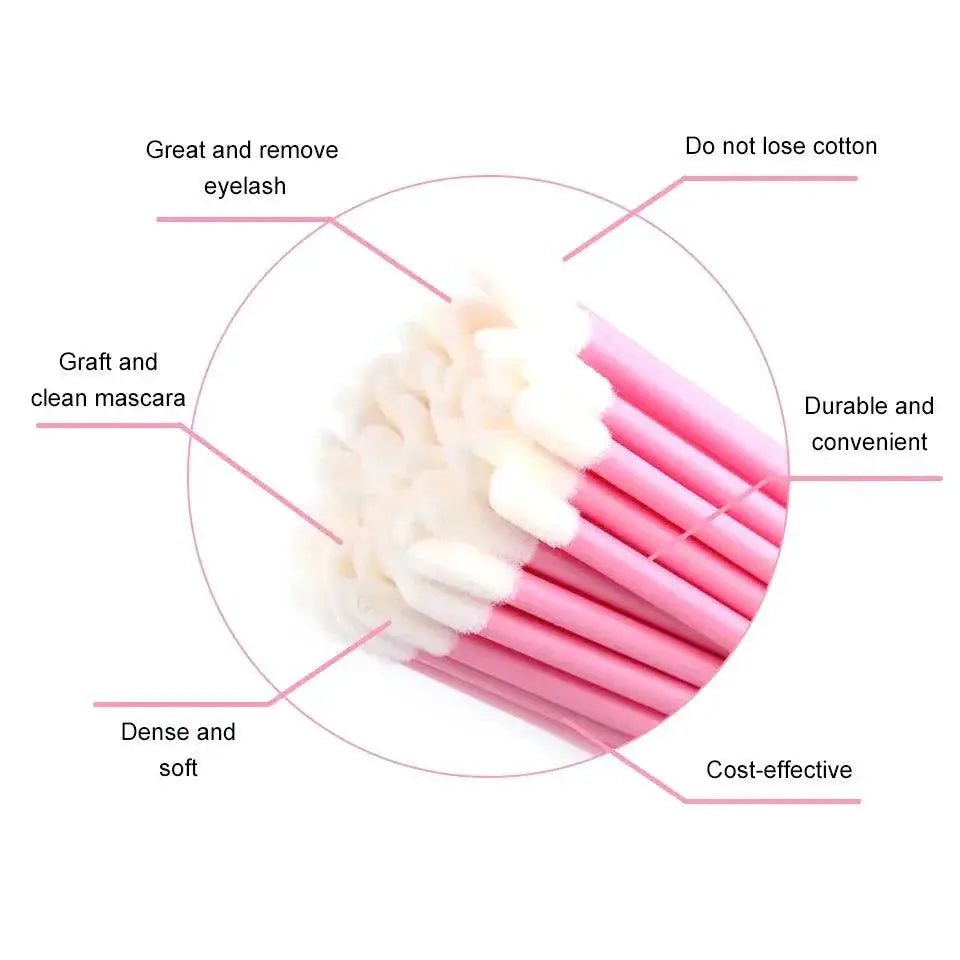 Disposable Eyelash Extension And Lip Brush Set Pro Tool