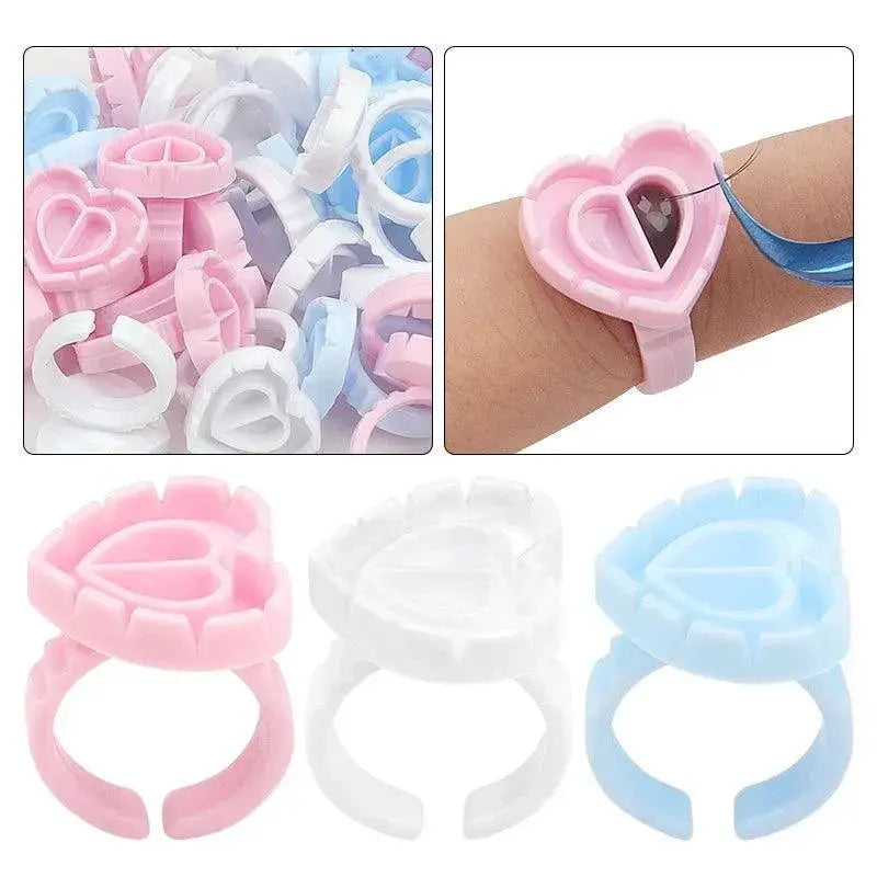 Disposable Heart Glue Ring Cup For Flawless Makeup