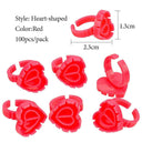 Disposable Heart Glue Ring Cup: Clean Efficient Makeup Tool