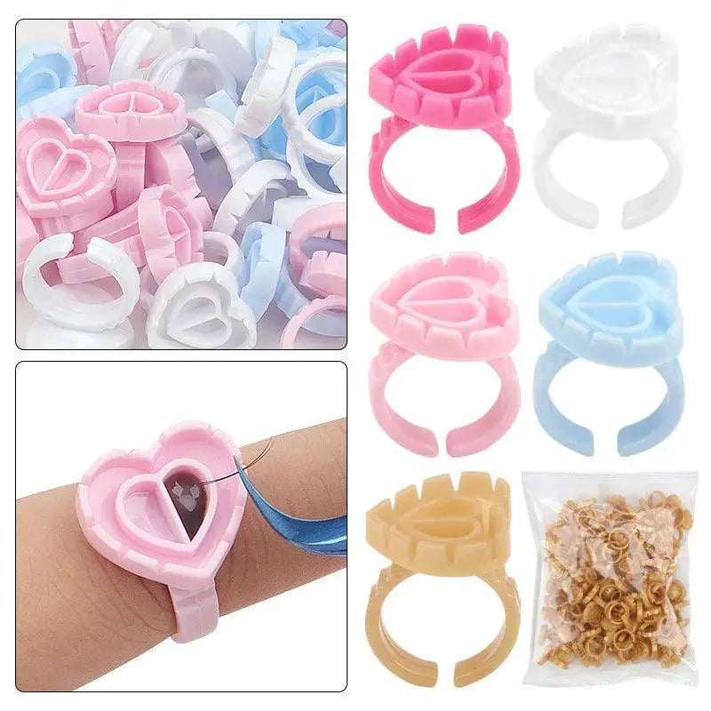 Disposable Heart Glue Ring Cup For Flawless Makeup