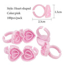 Disposable Heart Glue Ring Cup: Clean Efficient Makeup Tool