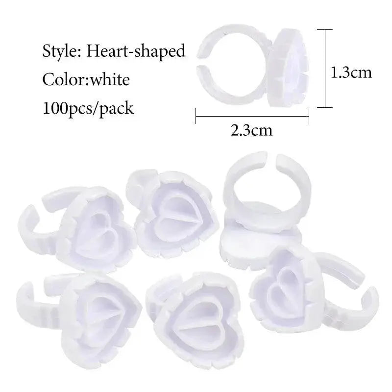 Disposable Heart Glue Ring Cup For Flawless Makeup