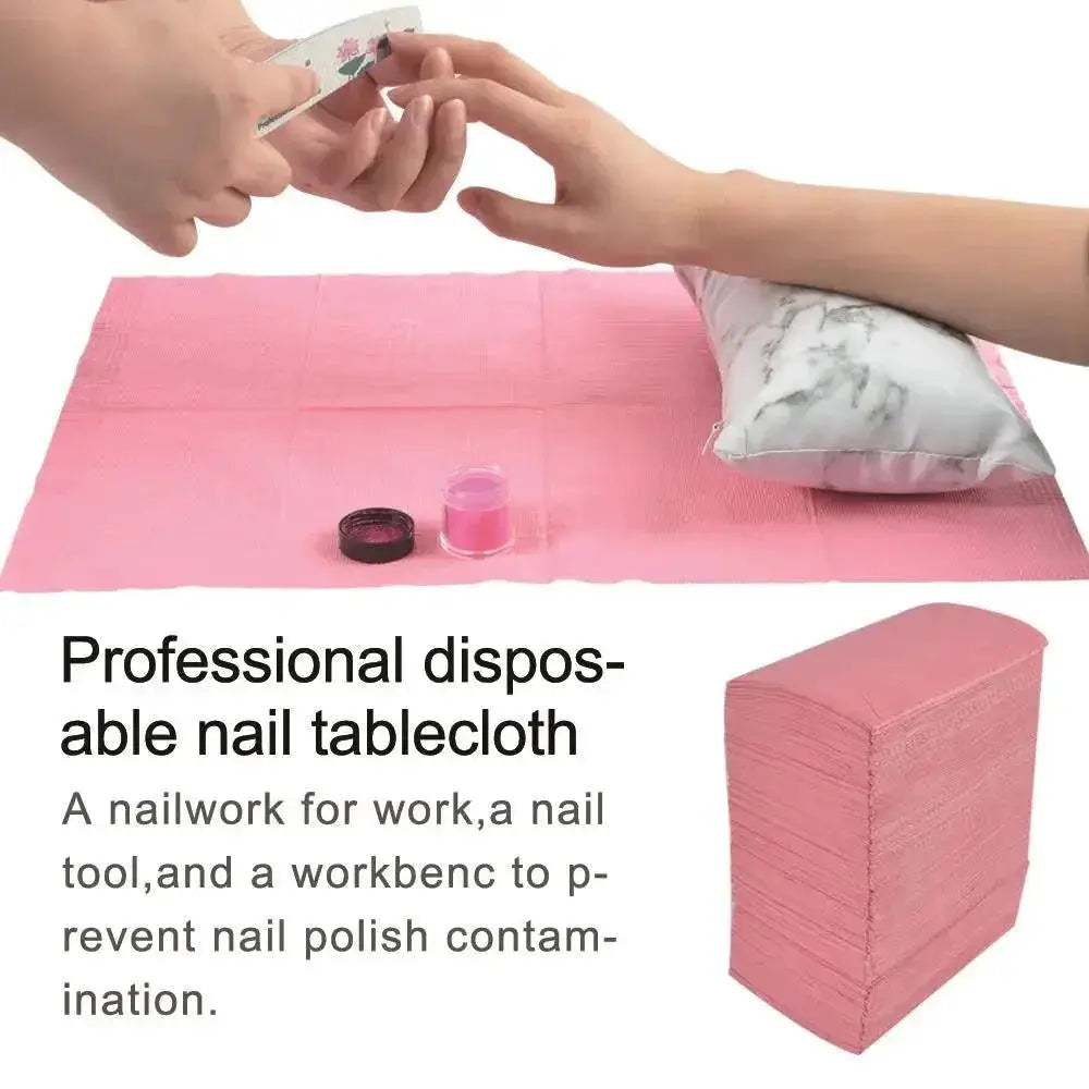 Disposable Nails Art Cleaning Mat Set Tablecloths 20 Pack