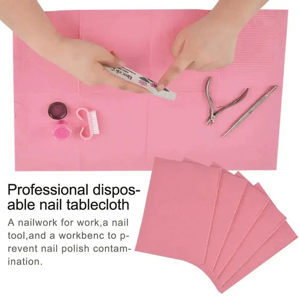 Disposable Nails Art Cleaning Mat Set Tablecloths 20 Pack