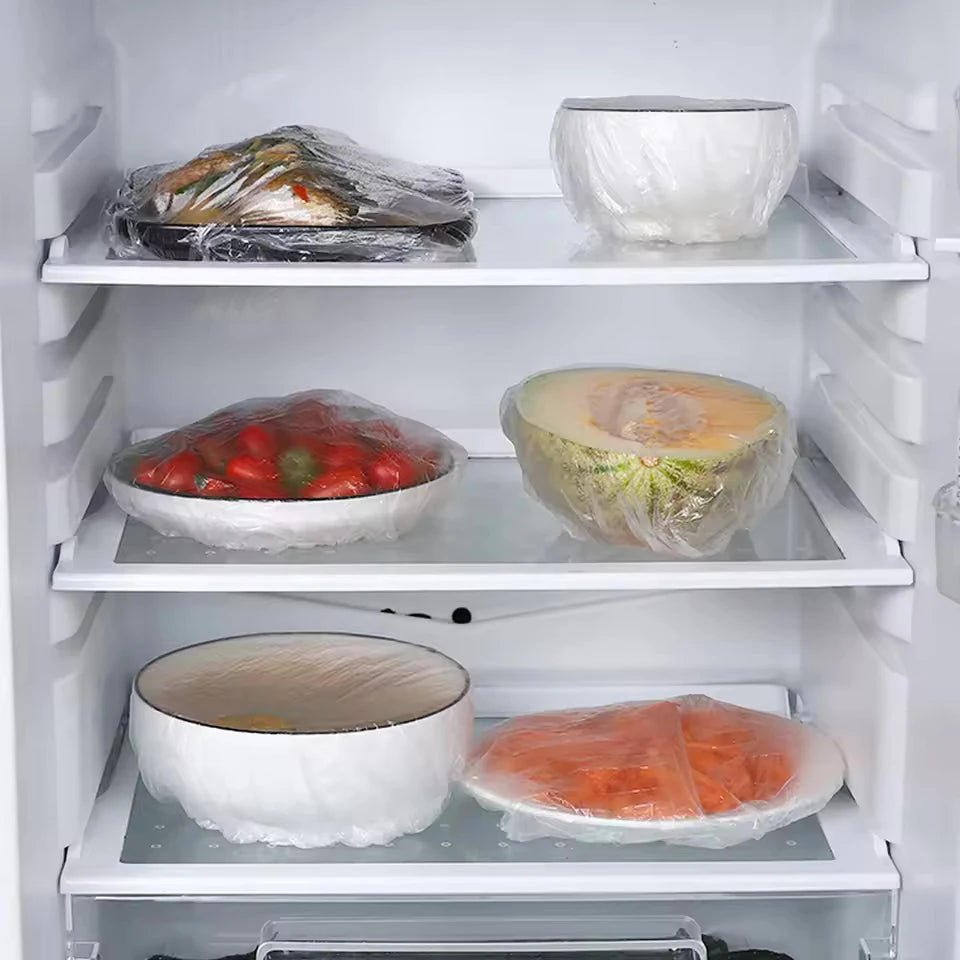 Disposable Plastic Food Covers Reusable Transparent Cling Film Kitchen Organizer