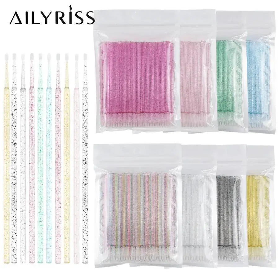 Disposable Precision Eyelash Extension Brushes 100 Micro